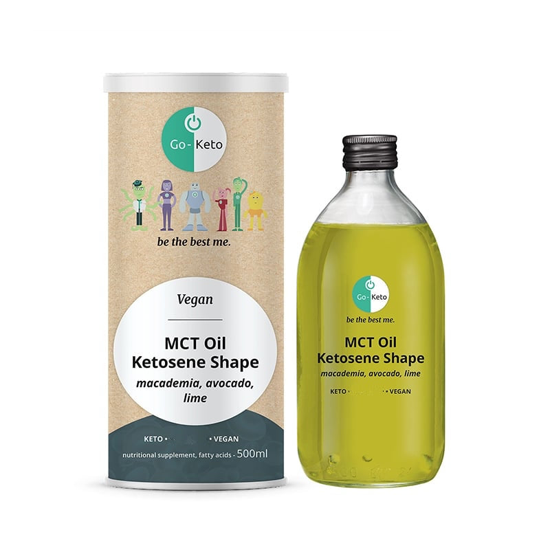Go-Keto MCT Oil Ketosene Green Power Shape Avocado Macadamia Lemon 500ml