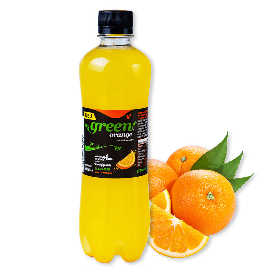 Green Orange Erfrischungsgetränk Flasche  500ml (0,40€/100ml) für die Keto Diät und ketogene Ernährung