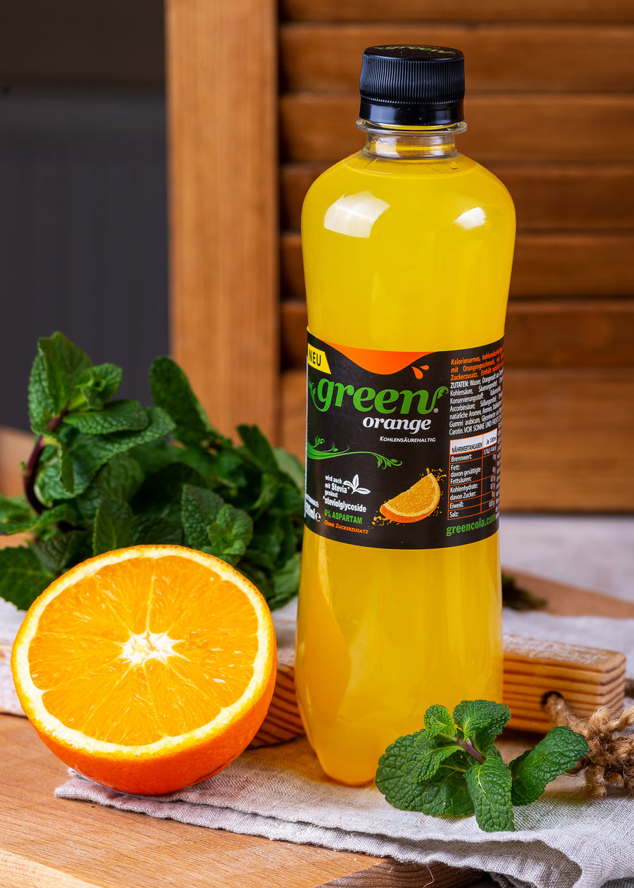 Green Orange Erfrischungsgetränk Flasche  500ml (0,40€/100ml) für die Keto Diät und ketogene Ernährung