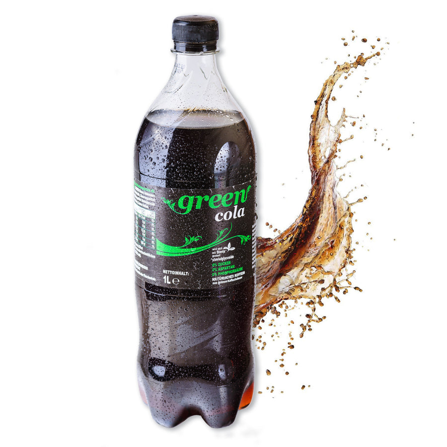 Green Cola Flasche 1L (0,25€/100ml) für die Keto Diät und ketogene Ernährung