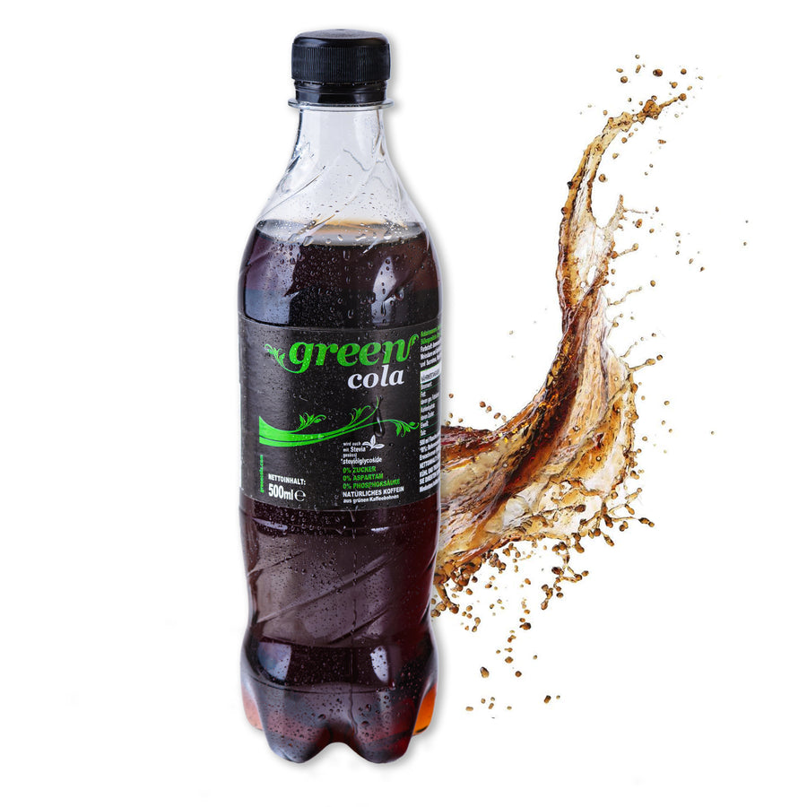 Green Cola Flasche 500ml (0,40€/100ml) für die Keto Diät und ketogene Ernährung