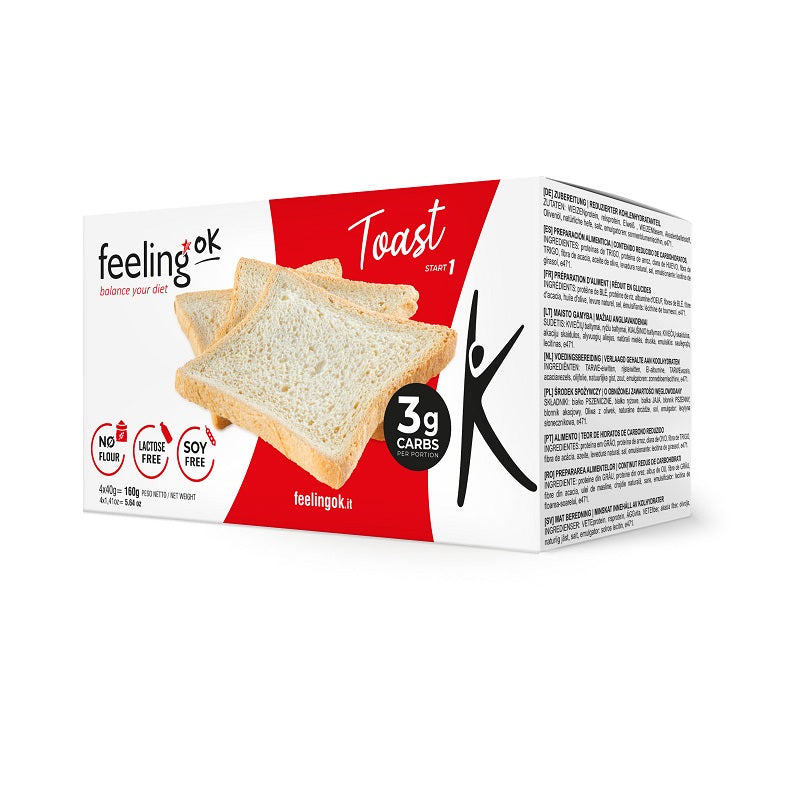 FeelingOK Toast Natur 160g (5,62€/100g) für die Keto Diät und ketogene Ernährung