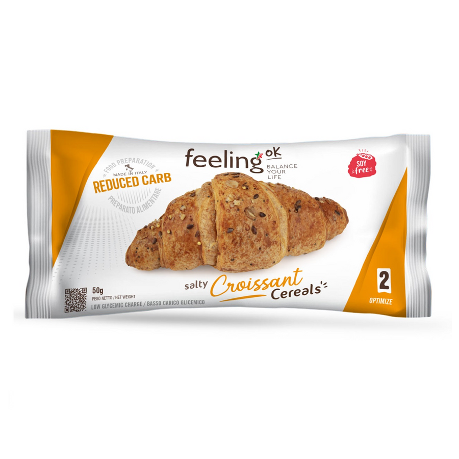 FeelingOK körniges Croissant leicht gesalzen Optimize 2 50g (5,98€/100g) für die Keto Diät und ketogene Ernährung