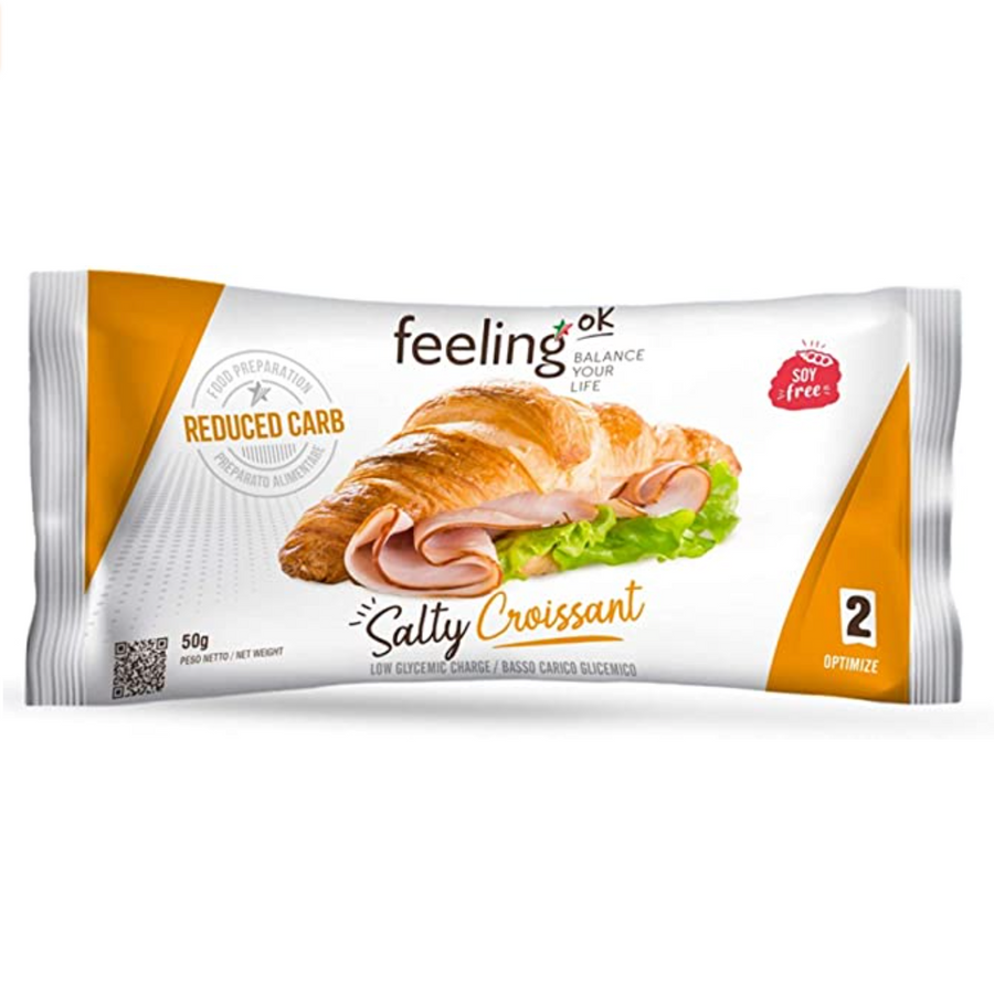 FeelingOK Croissant leicht gesalzen Optimize 2 50g (5,98€/100g) für die Keto Diät und ketogene Ernährung