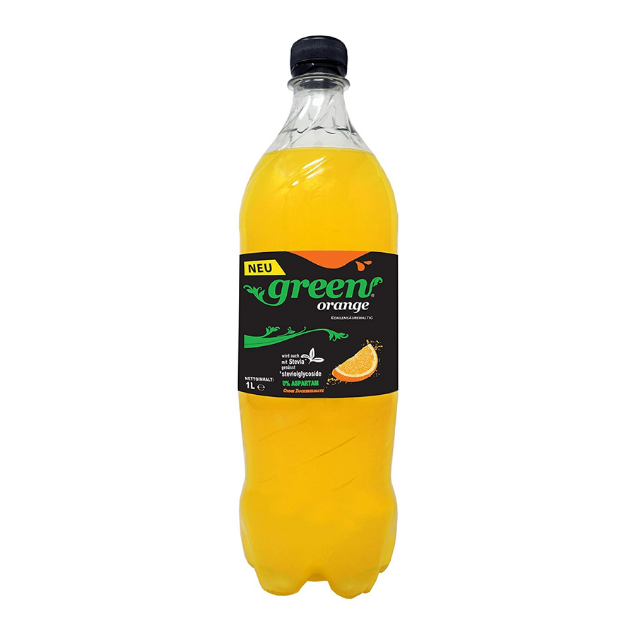 Green Orange Erfrischungsgetränk Flasche 1l (0,25€/100ml) für die Keto Diät und ketogene Ernährung