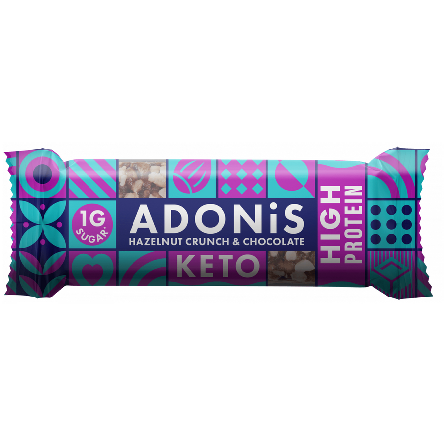 Adonis High Protein Bar Hazelnut Crunch & Chocolate 35g (8,54€/100g) für die Keto Diät und ketogene Ernährung