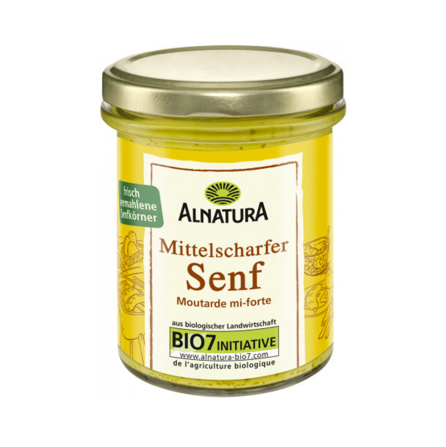 Alnatura Senf mittelscharf 200g (1,25€/100g) für die Keto Diät und ketogene Ernährung