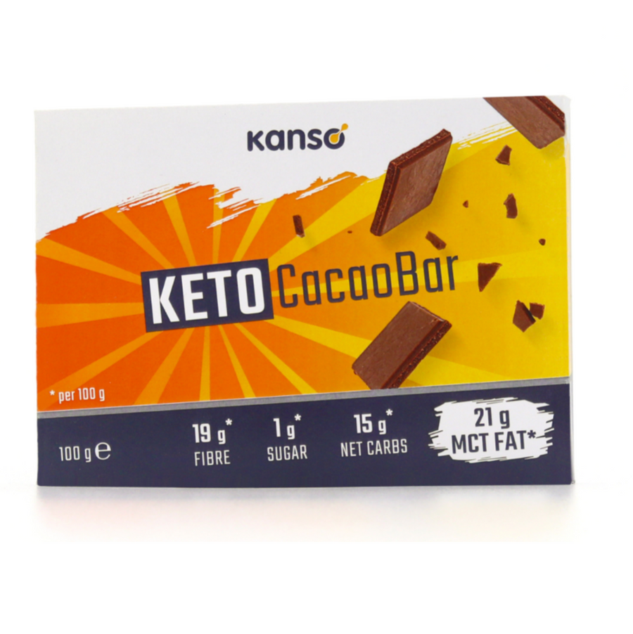 Kanso Deli-MCT CacaoBar 100g (13,99€/100g) für die Keto Diät und ketogene Ernährung