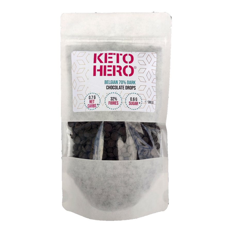 Keto Hero 204 70% Dark Belgian Chocolate Drops 300 g