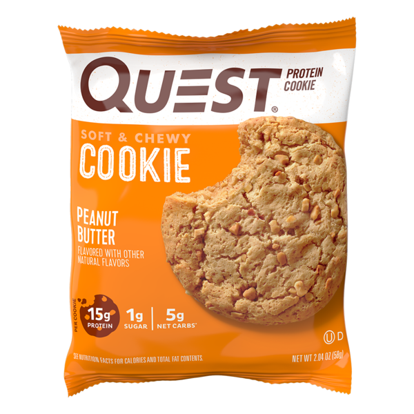 Quest Protein Cookie Peanut Butter 50g (8,58€/100g) für die Keto Diät und ketogene Ernährung