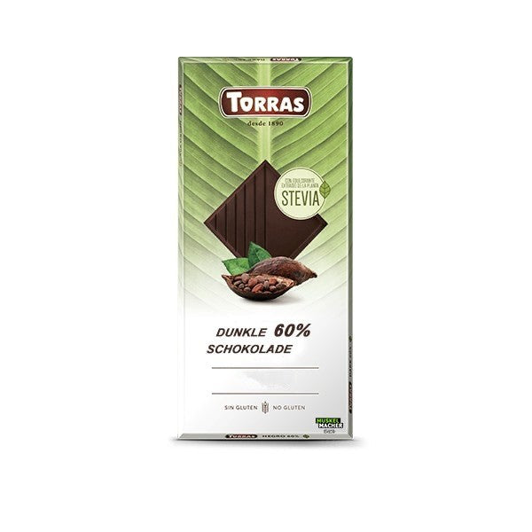 Torras Stevia Schokolade Dark Chocolate 60% 100 g