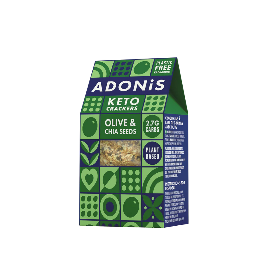 Adonis Keto Crackers Olive & Chia Seed 60 g