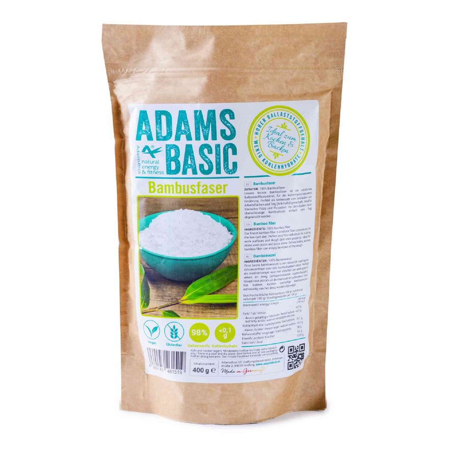 Adams Basic Bambusfaser 400g (1,75€/100g) für die Keto Diät und ketogene Ernährung