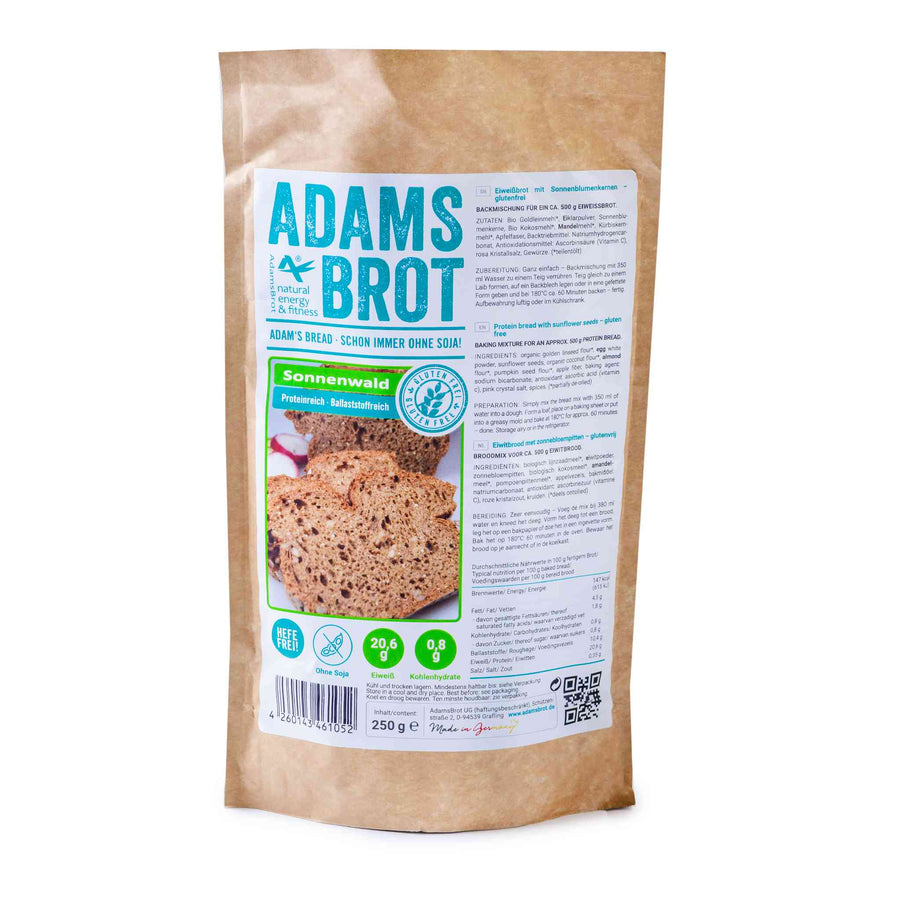 Adams Brot Sonnenwald 250g (2,40€/100g) für die Keto Diät und ketogene Ernährung