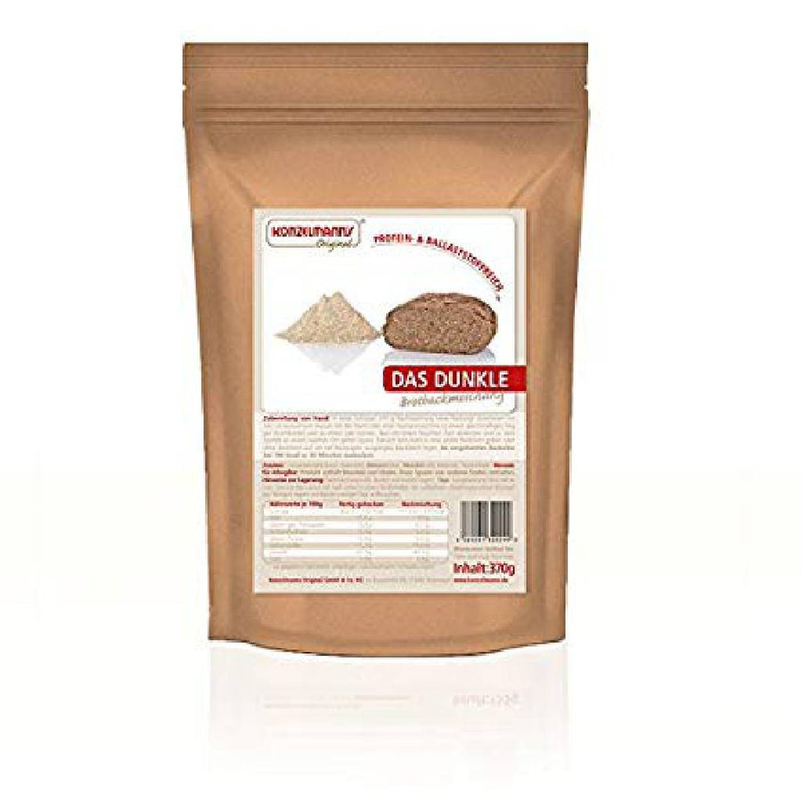 Konzelmann´s Das Dunkle Lower Carb Brotbackmischung 370g (1,35€/100g) für die Keto Diät und ketogene Ernährung