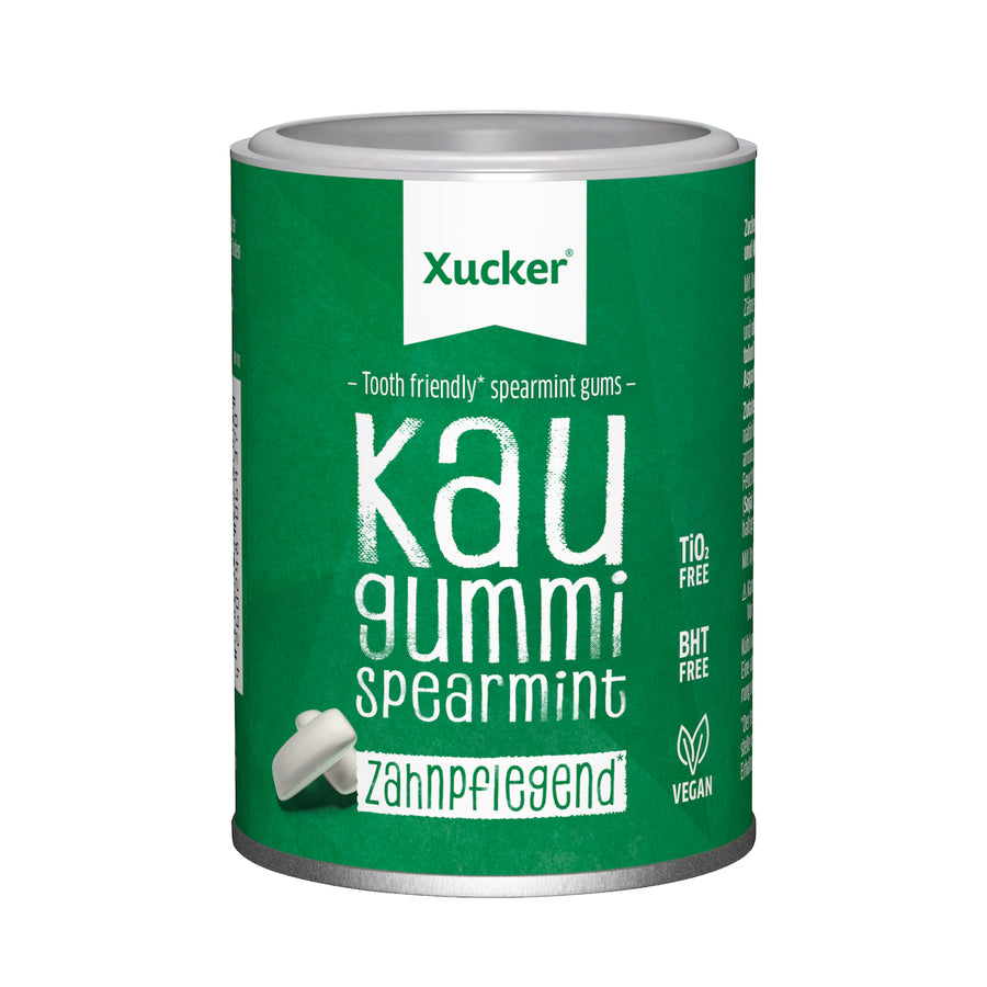 Xucker Zahnpflegekaugummi mit Xylit und Spearmintgeschmack 100g (6,99€/100g) für die Keto Diät und ketogene Ernährung