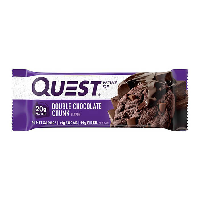 Quest Bar Proteinriegel Double Chocolate Chunk 60g (6,65€/100g) für die Keto Diät und ketogene Ernährung
