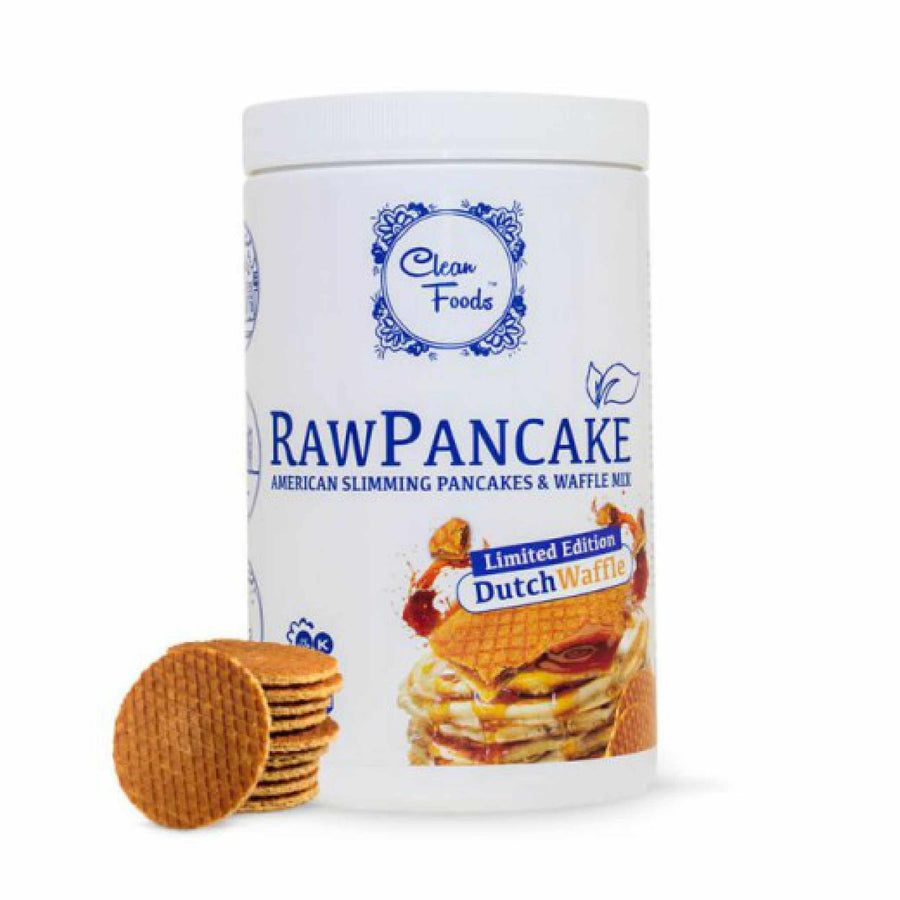 Clean Foods Raw Pancake Dutch Waffle 425g  425g (6,12€/100g) für die Keto Diät und ketogene Ernährung
