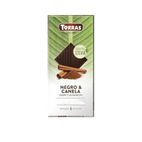 Torras Stevia Schokolade Dark Chocolate mit Zimt 125 g